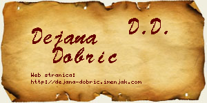 Dejana Dobrić vizit kartica